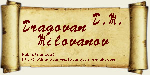 Dragovan Milovanov vizit kartica